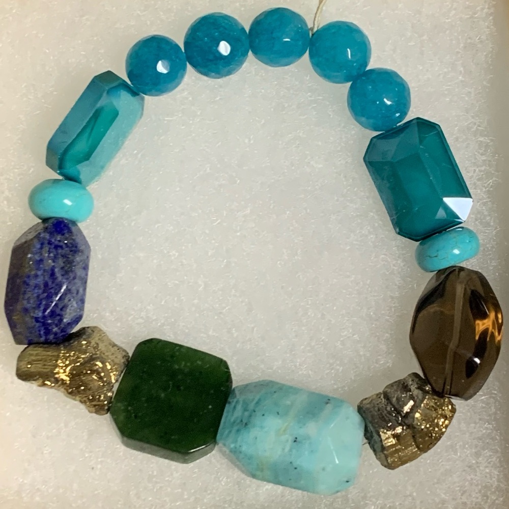 BARSE GENUINE STONE Agate & Magnasite BRACELET! - Picture 4 of 4